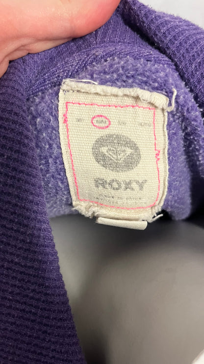 Roxy Y2K Applique Purple Zip Hoodie