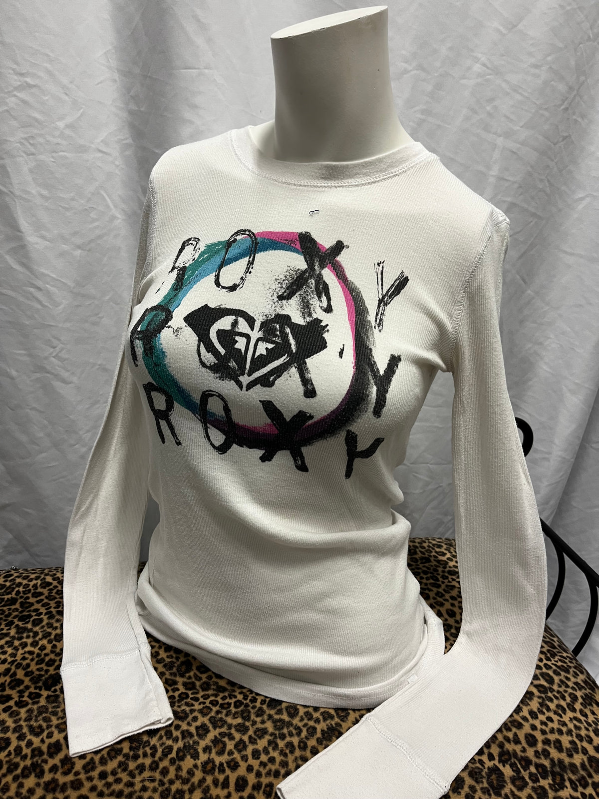 XS - Roxy Surf Graphic Ribbed Long Sleeve Top