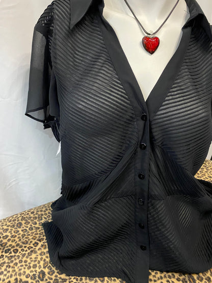L - Planet Sheer Office Blouse