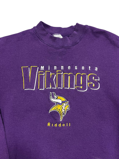 L - Minnesota Vikings 90s Riddell Sweatshirt Made In USA