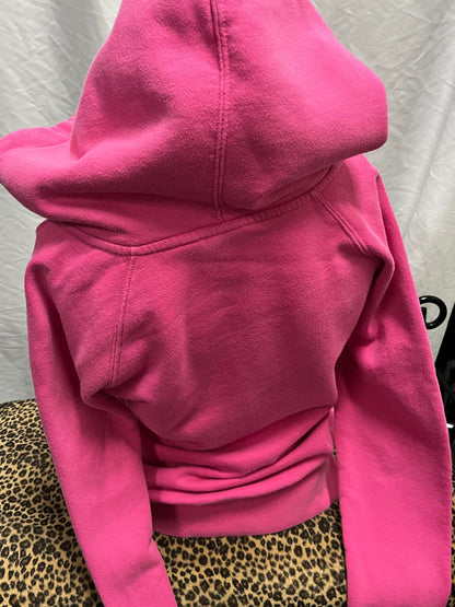 S - Roxy Y2K Pink Sherpa Lined Zip Hoodie