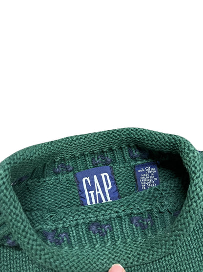 L - GAP Fair Isle 90s Heavy Cotton Knit Sweater
