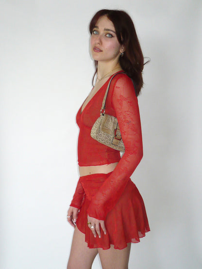 I AM GIA YVETTE SET IN RED BNWT