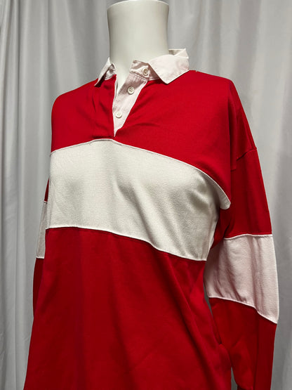M/L - Favorites 90s Red + White Rugby Shirt