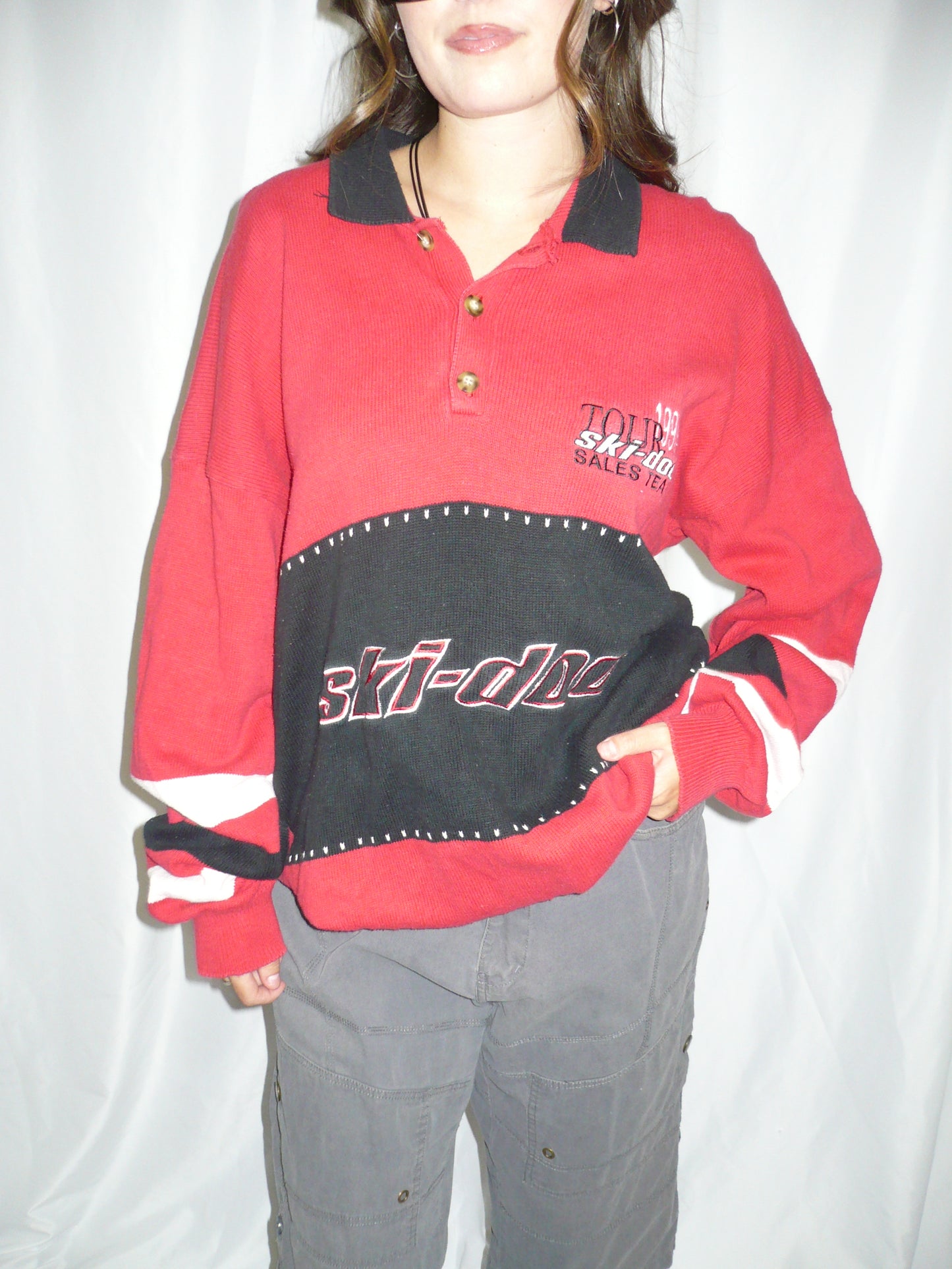 XL - Skidoo 1999 Tour Sales Team Collared Knit