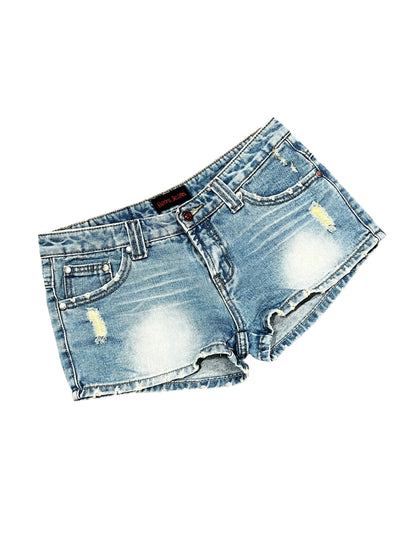 29" - Boo's Jeans Low-Rise Faded Denim Mini Shorts