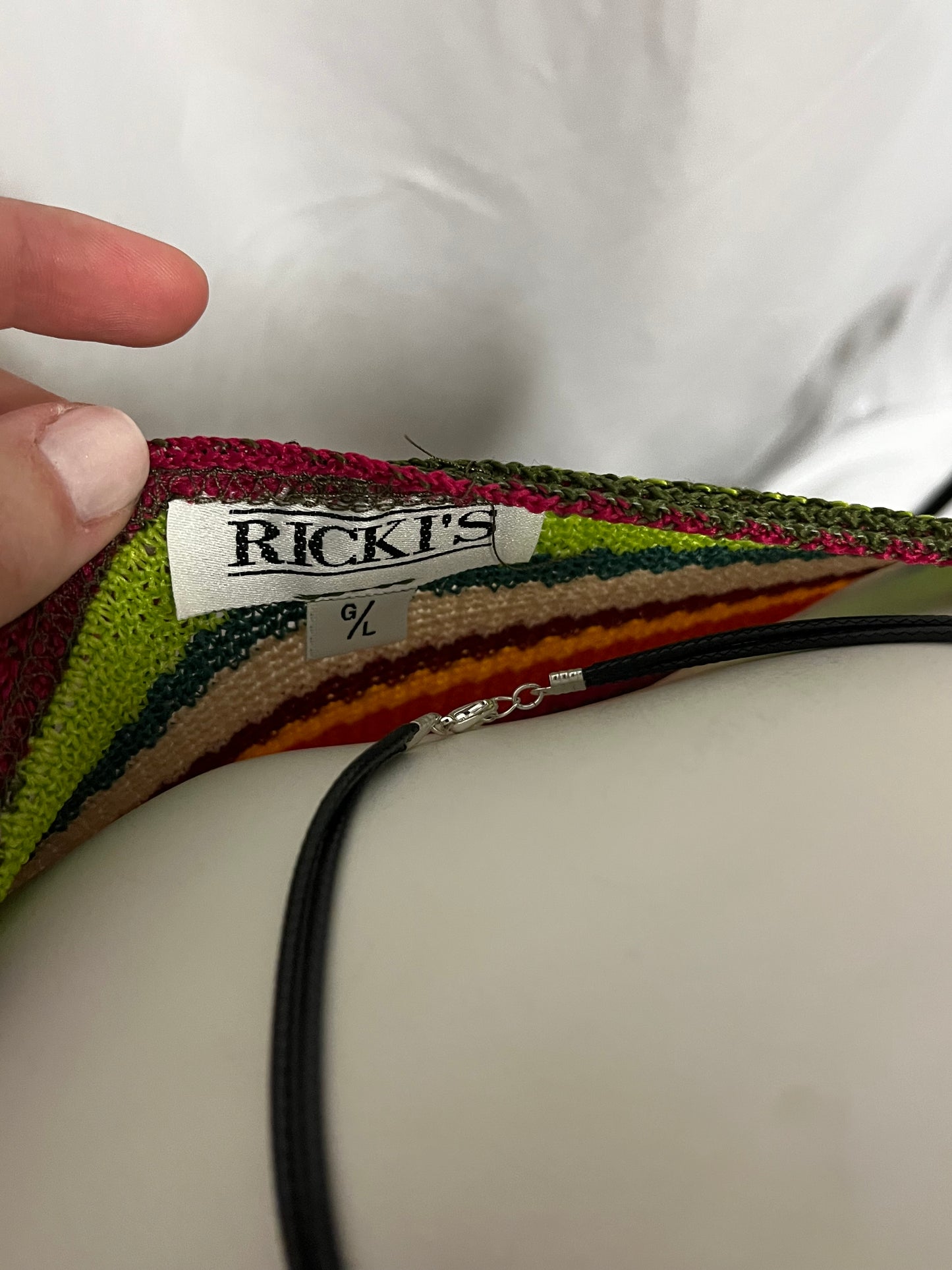 L - Ricki's 90s Striped Textured Tank Top