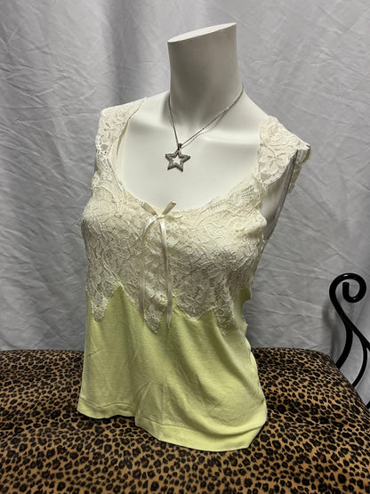 M - Banana Republic Lace + Ribbed Cami Top