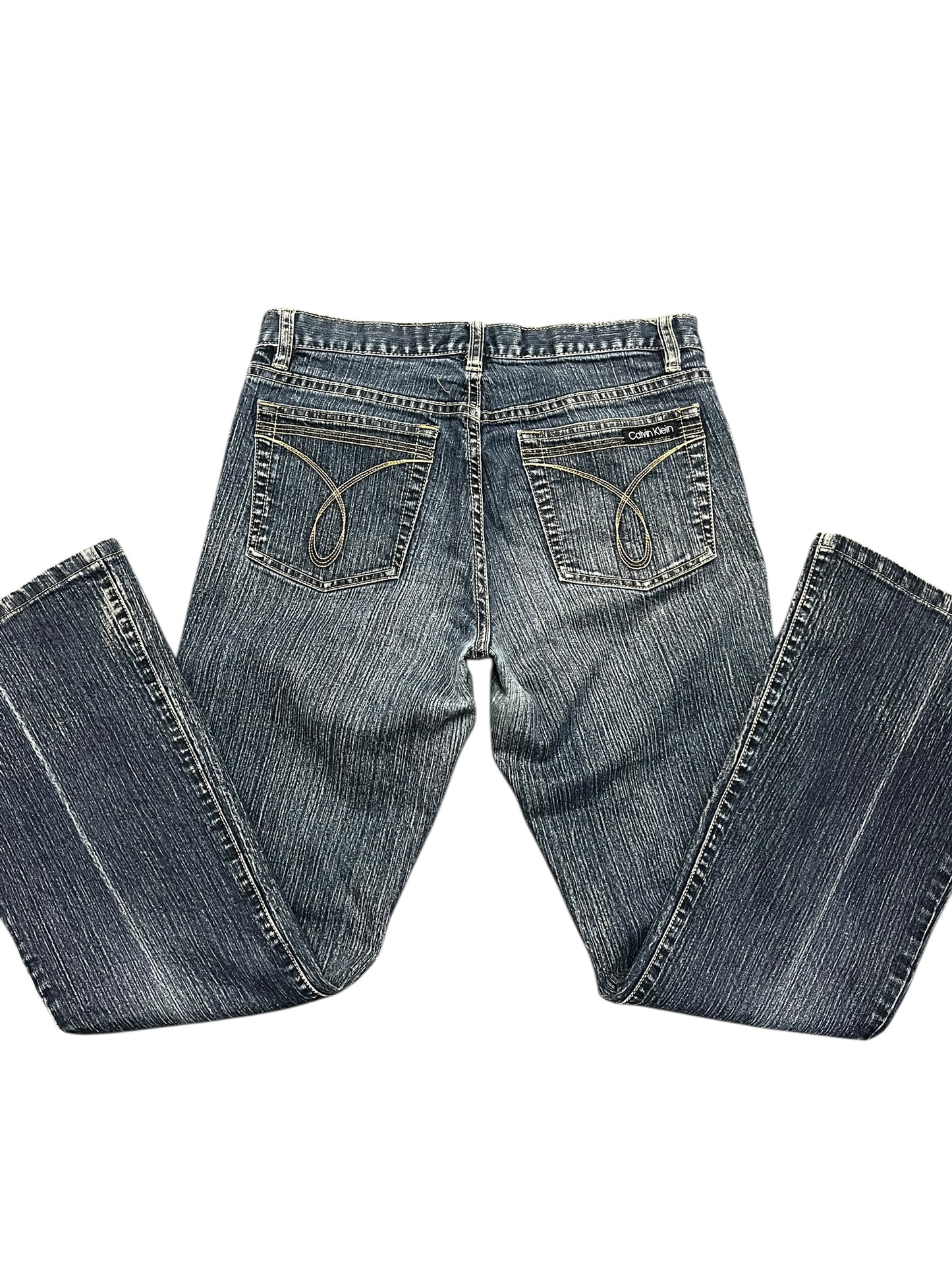 SZ 8 - Calvin Klein Mid Rise Wide Leg Jean