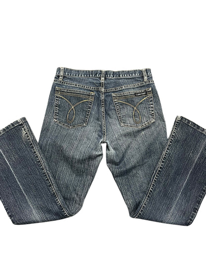 SZ 8 - Calvin Klein Mid Rise Wide Leg Jean