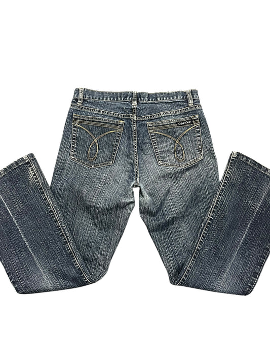 SZ 8 - Calvin Klein Mid Rise Wide Leg Jean