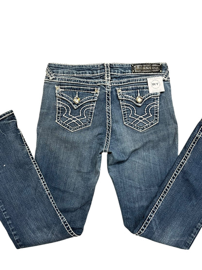 SZ 11 - LA IDOL Y2K Contrast Stitch Jeans