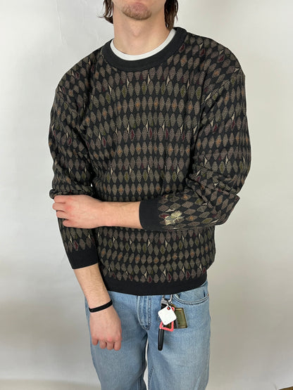 Trent Vintage Patterned Knit Sweater