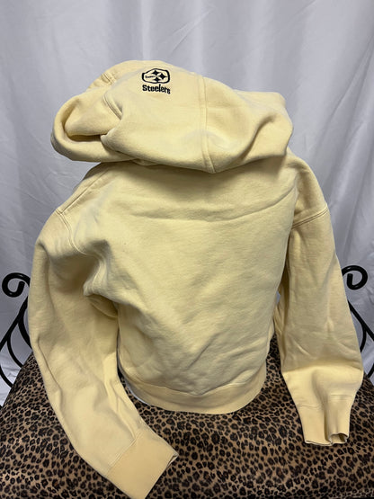 M - Pittsburg Steelers 2000s Spellout Women's Zip Hoodie