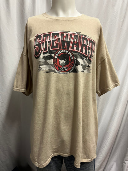 2XL - Tony Stewart Tan Double Sided Graphic Tee