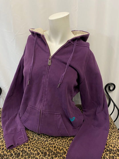 XL - Roxy Y2K Purple Graphic Zip Hoodie
