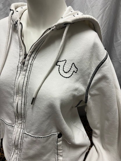 M/L - True Religion Contrast Stitch 2000s Hoodie