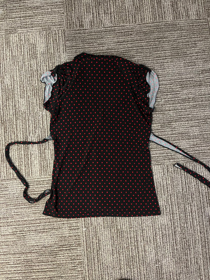 Vanity Polka Dot Belt Top