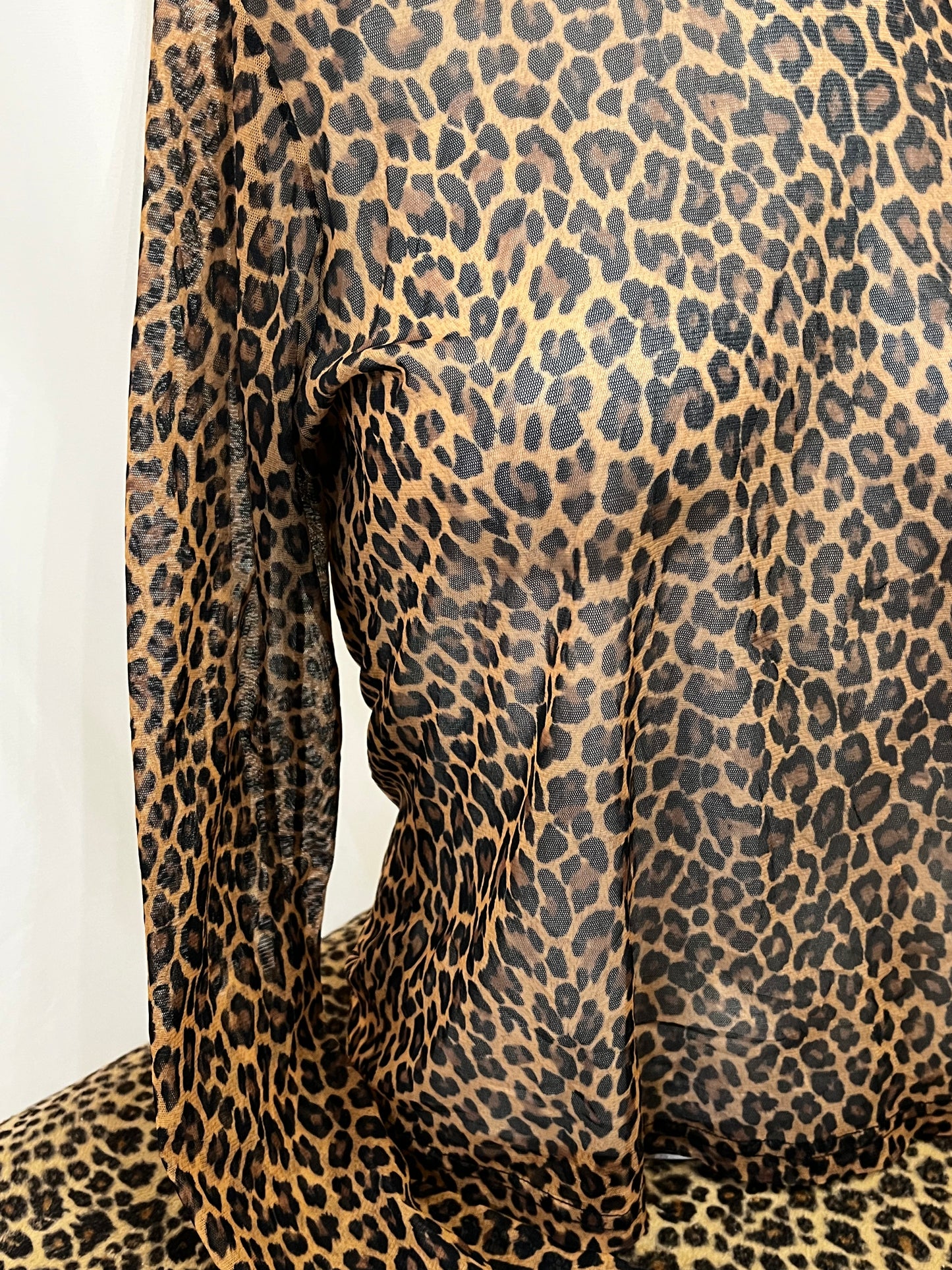L - Ricki's 2000s Leopard Mesh Top