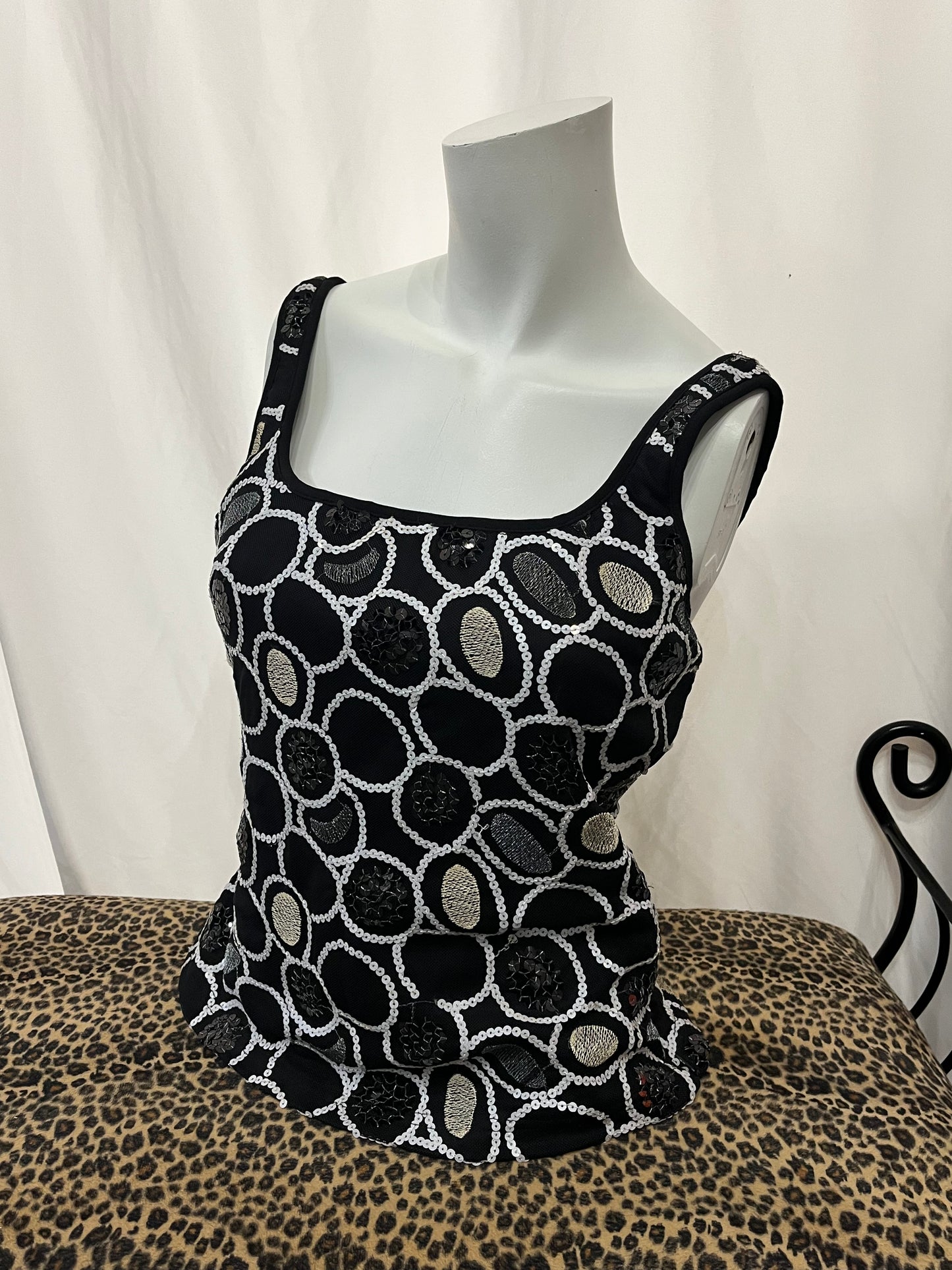 M - Cortise 2000s Sequin Embroidery Top