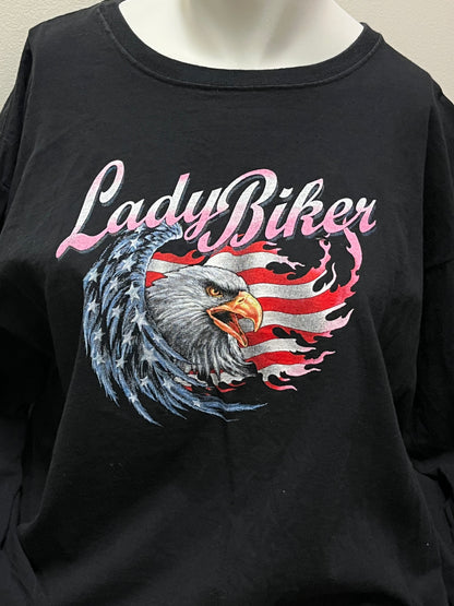 XL/XXL - Lady Biker 90s Eagle Graphic Long Sleeve
