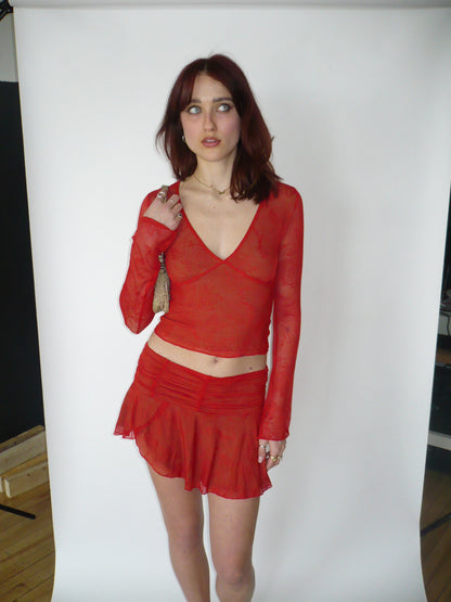 I AM GIA YVETTE SET IN RED BNWT