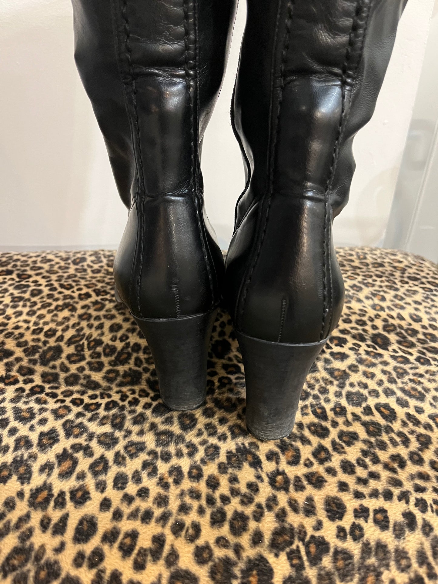 Franco Sarto 00s Faux Leather Heeled Boot