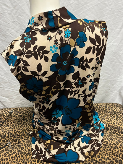 XL - Agenda Y2K Floral + Belt Detail Top