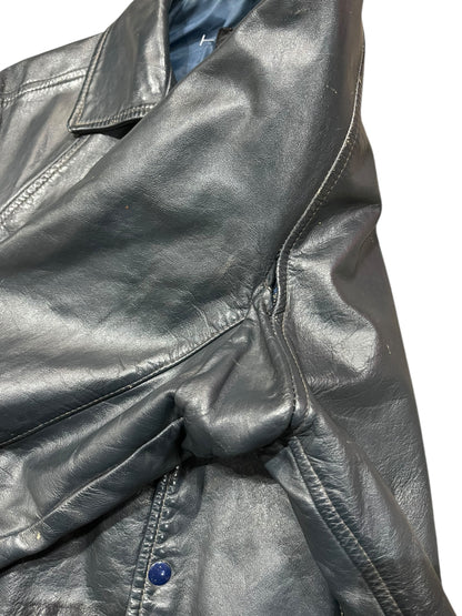 M - 1960s Seder Genuine Leather Car Coat Made In Canada