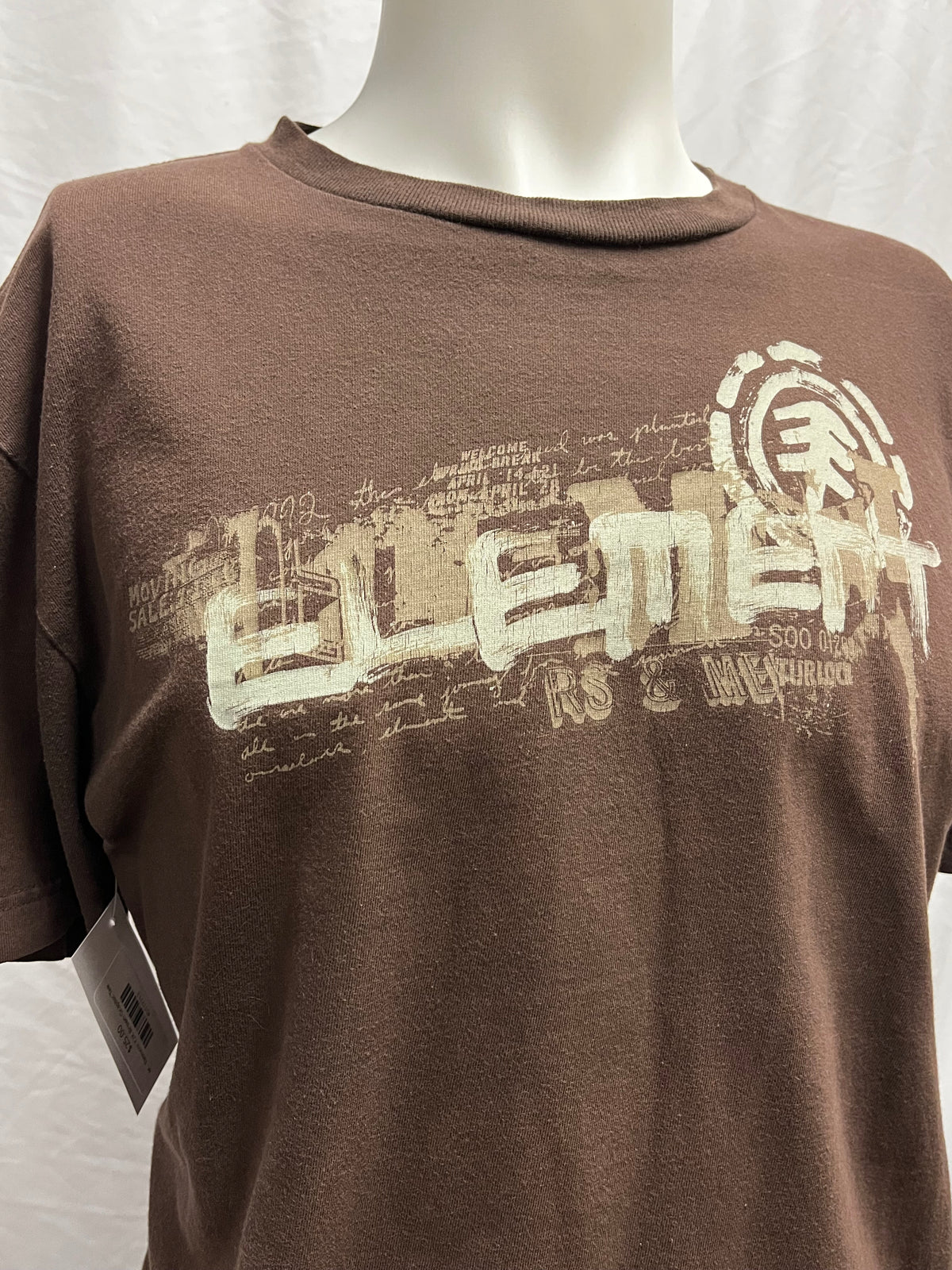 M - Element Y2K Brown Graphic Tee