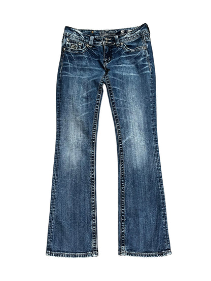 28" - Miss Me Y2K Bootcut Bling Low Rise Jeans
