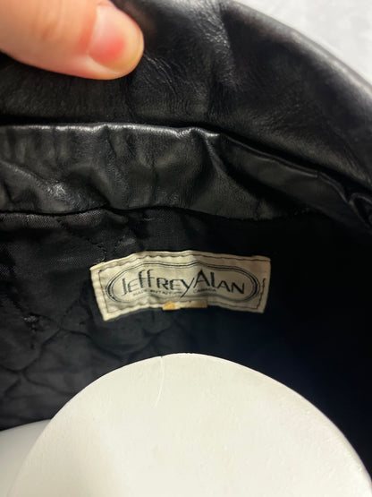 XS/S - Jeffrey Alan 90s Genuine Leather Fitted Zip Jacket