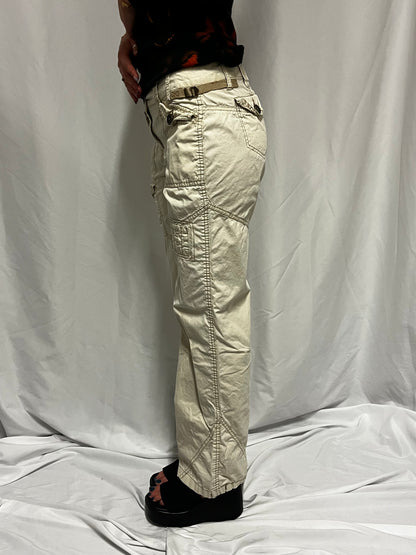 27" - Faded Glory 2000s Ivory Cargo Flares