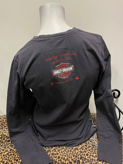 L - Harley Davidson Script Tie Detail Top