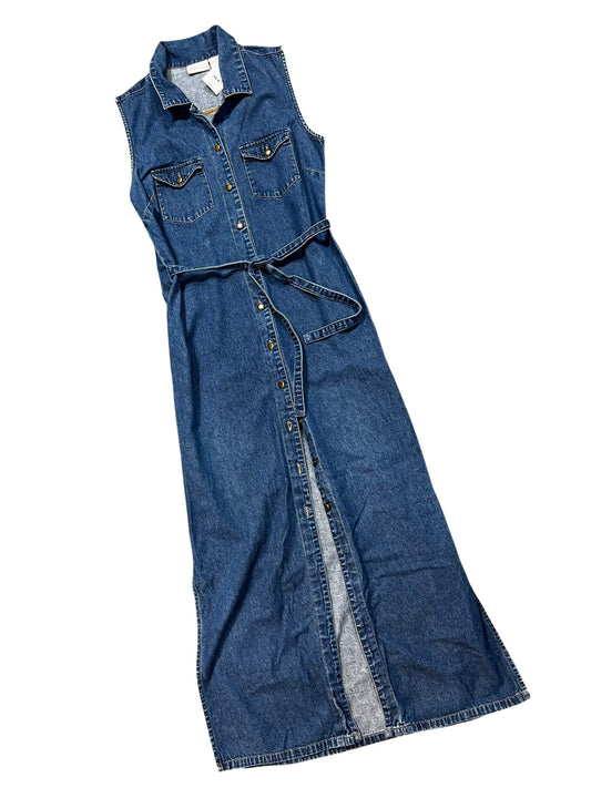 M - 90s Miss B. Denim Maxi Dress