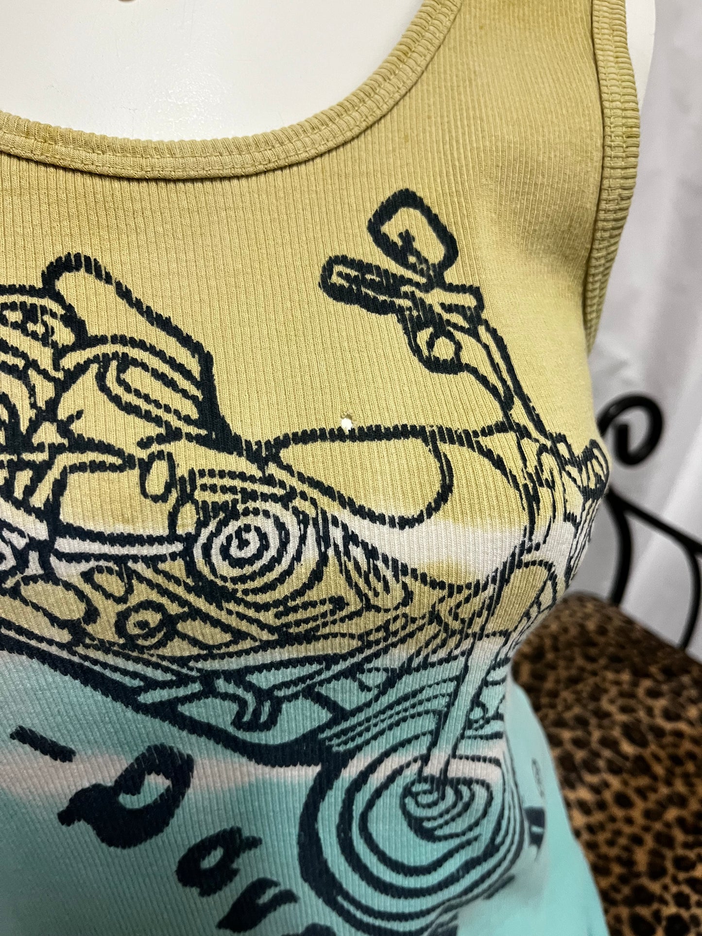 XL - Harley Davidson 2000s Tie-Dye Ribbed Graphic Top