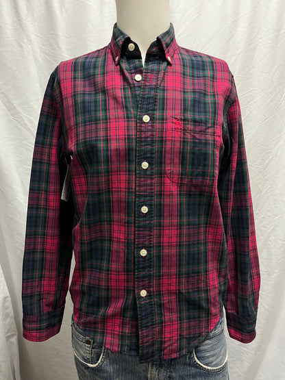 XS - Abercrombie & Fitch Y2K Pink + Green Plaid Shirt