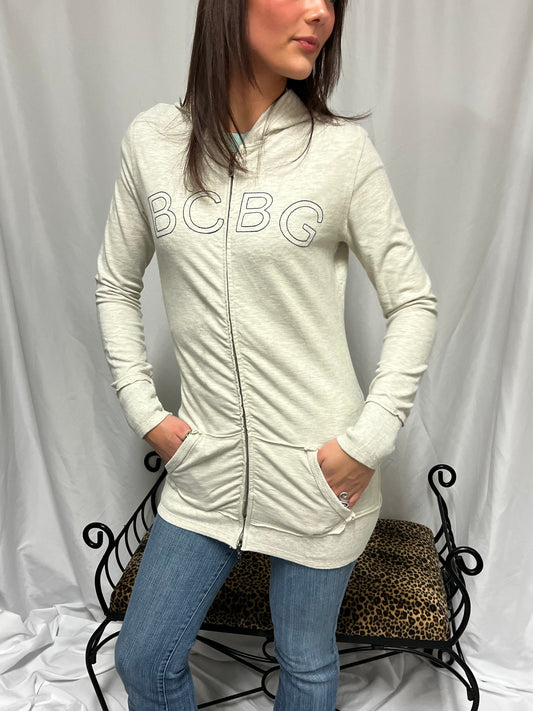 S - BCBG Y2K Zip Hoodie Mini Dress