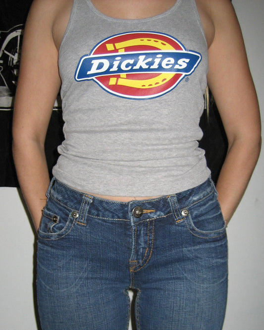 Dickie's Ribbed Gray Logo Tank