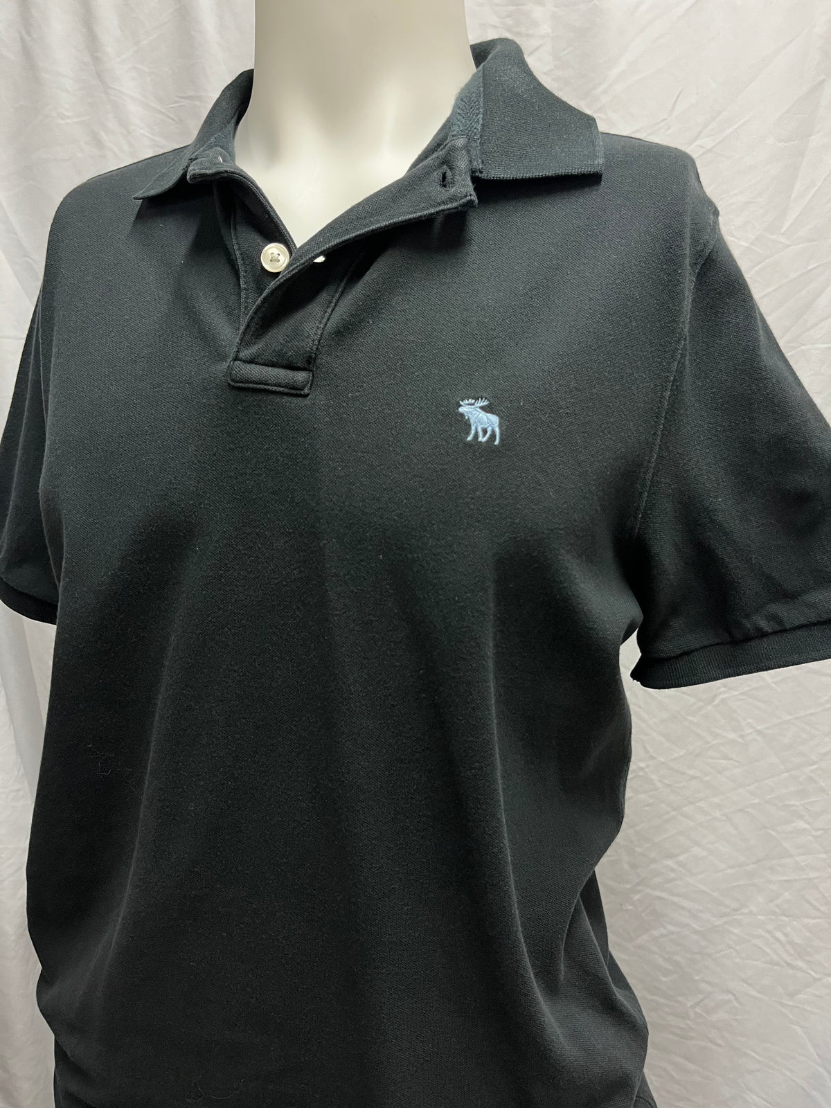 M - Abercrombie & Fitch Y2K Black Men's Polo Tee