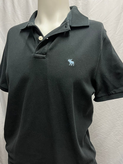 M - Abercrombie & Fitch Y2K Black Men's Polo Tee