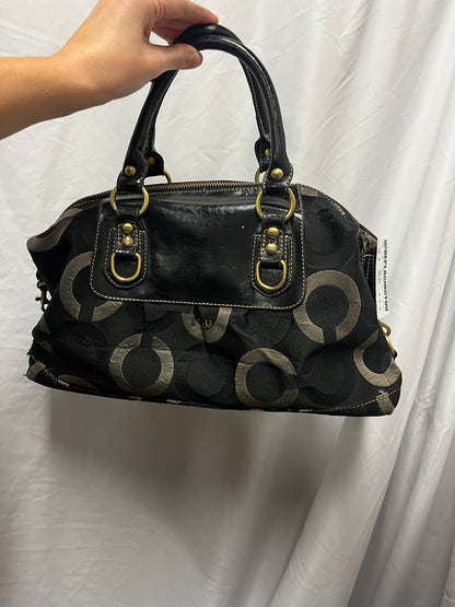 Purse - Coach Madison Graphic Op Art Sabrina Black Monogram Bag