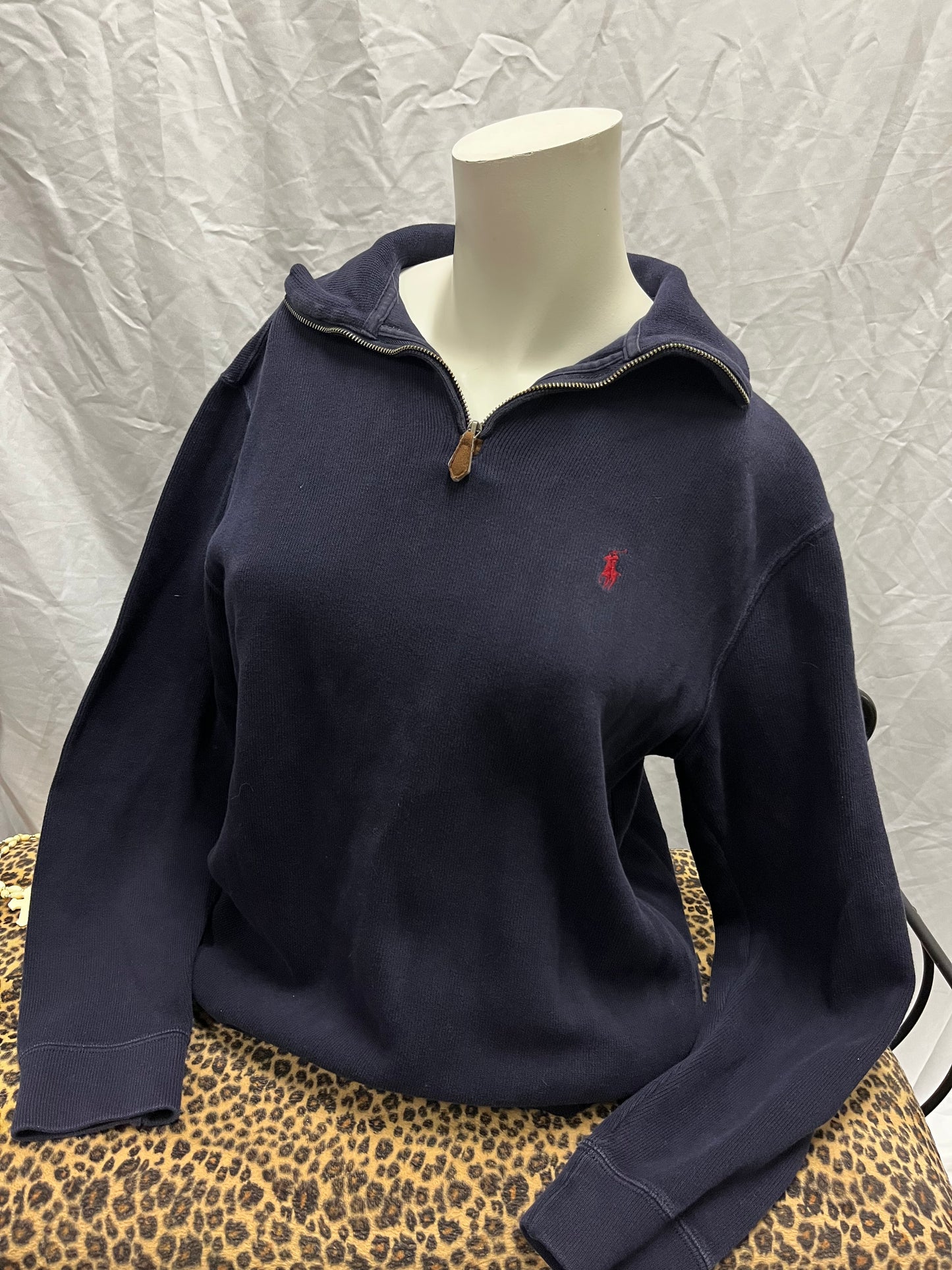 S/M - Polo Ralph Lauren 1/4 Zip Navy Sweater