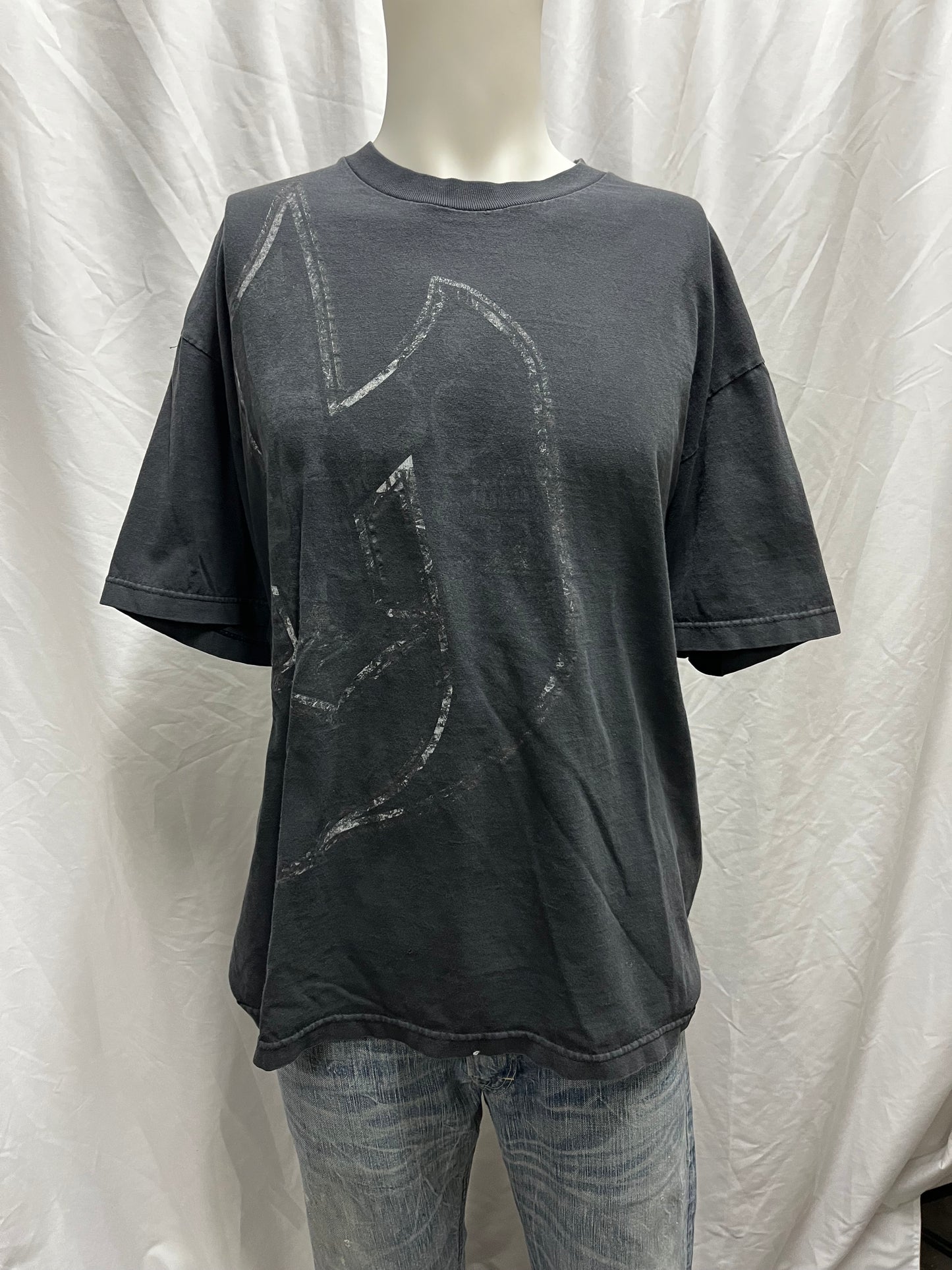 XL - Hostility 2000s Gothic Faded Graphic Tee