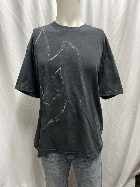 XL - Hostility 2000s Gothic Faded Graphic Tee