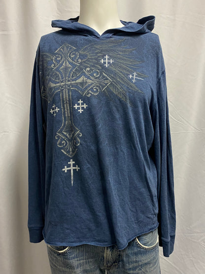 L - No Boundaries Gothic Graphic Lightweight Hoodie