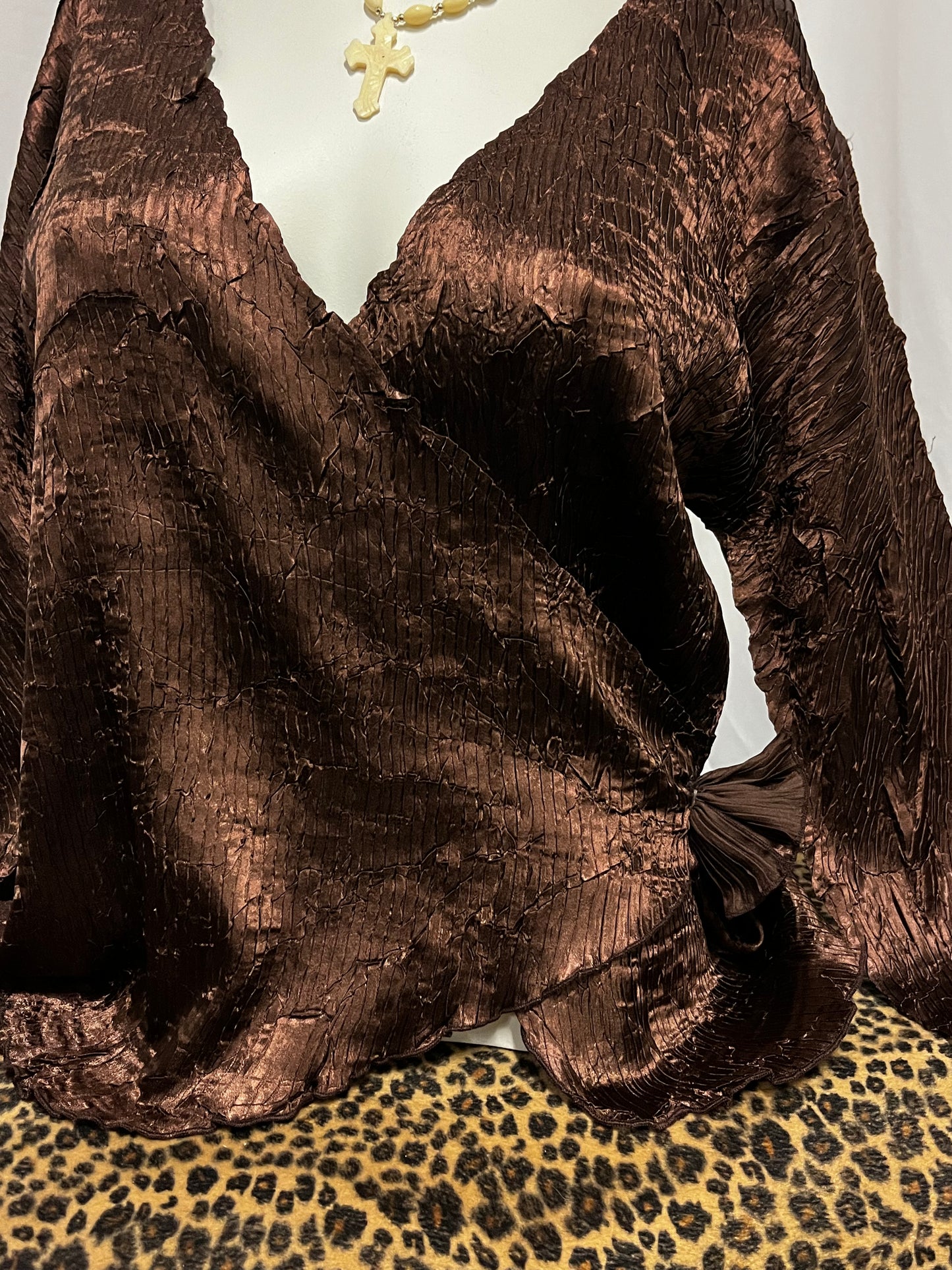 L - Cathaya Vintage Wrap Blouse