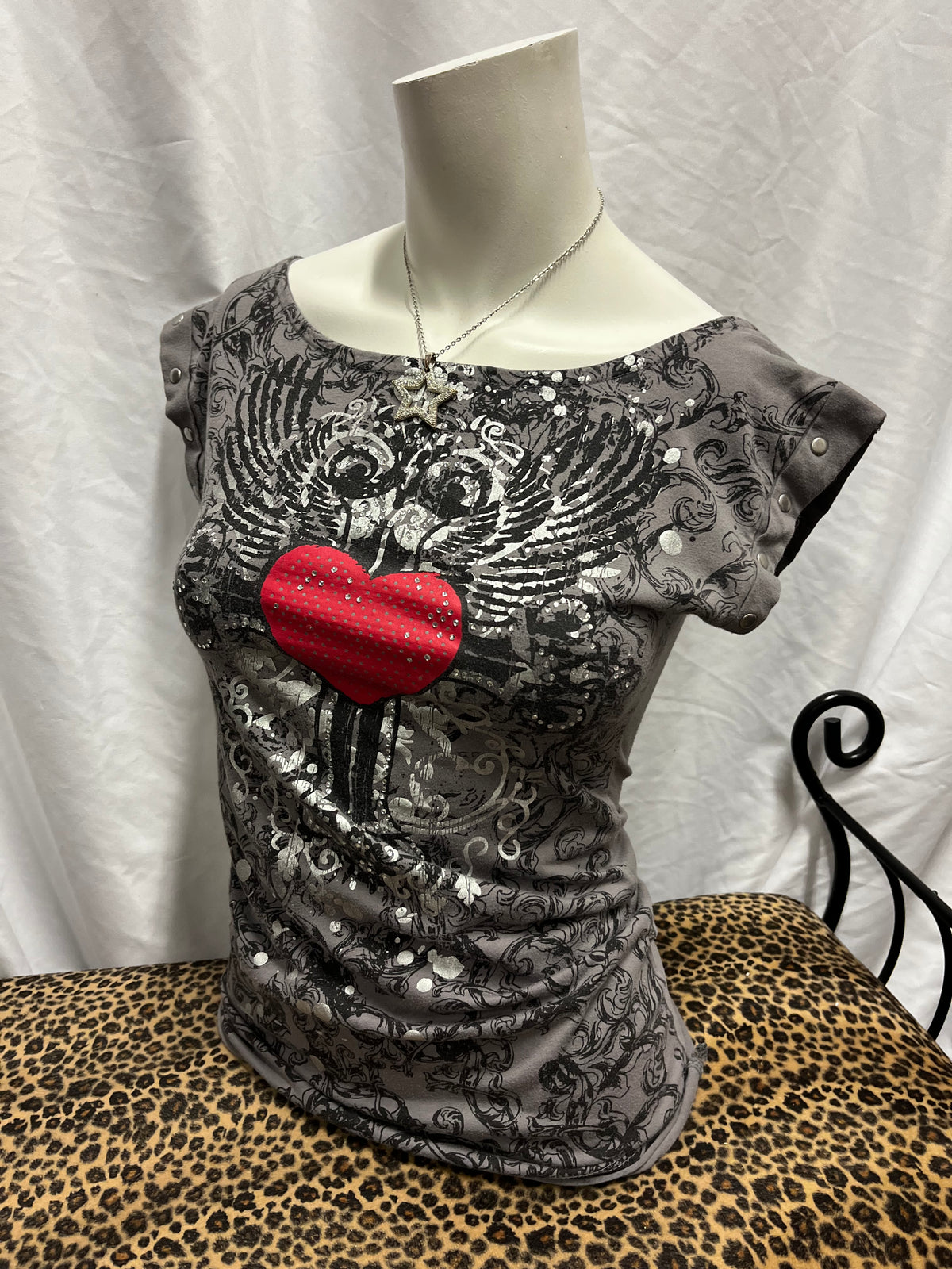 S - Streetwear Society Y2K Rhinestone Gothic Top