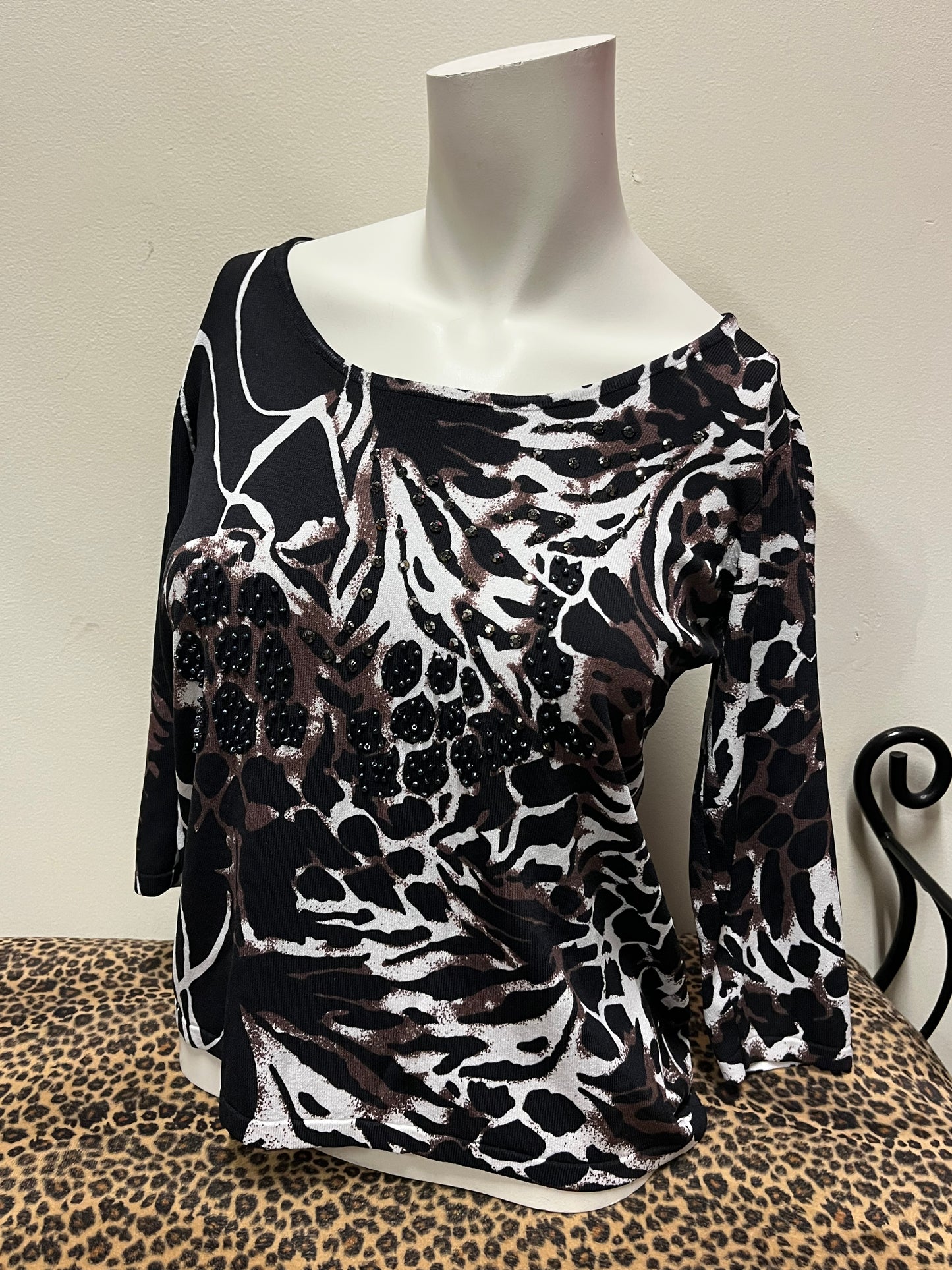 M - Chagall 2000s Animal Print Top
