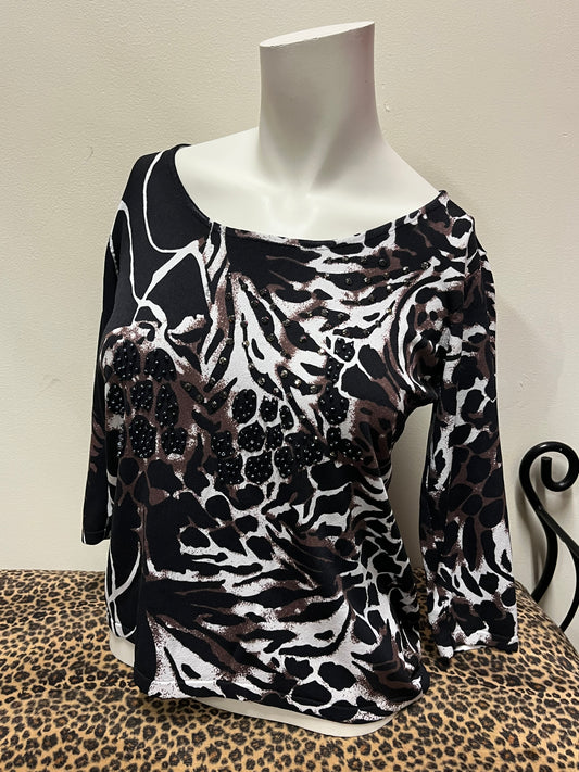 M - Chagall 2000s Animal Print Top